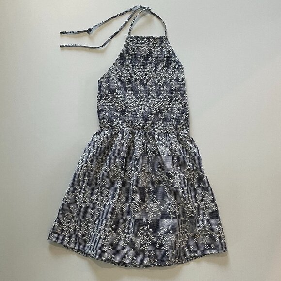 Zara NWT summer Halter Backless Mini Dress with flowers embroidery size … - Picture 1 of 9